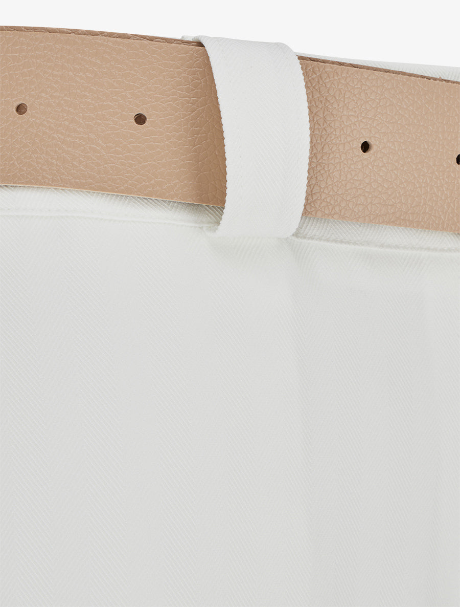 Pantalon ample à rayures - Blanc