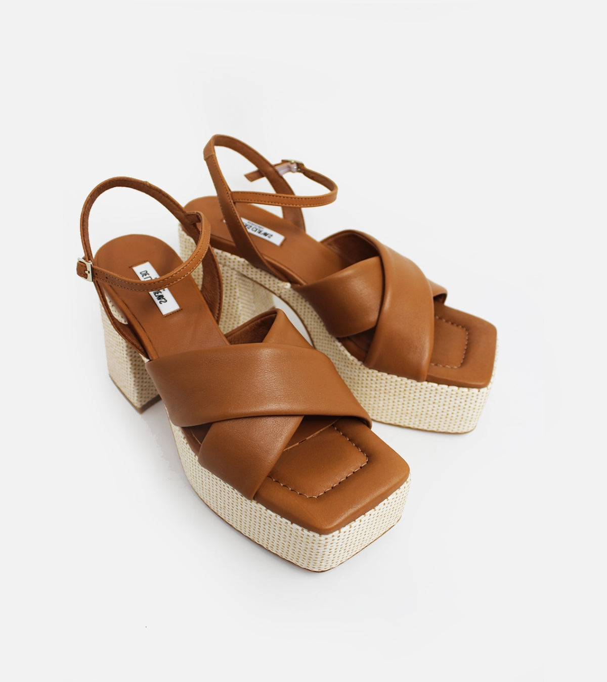 Sandale en cuir marron SUNA - De Las Cuevas Barcelona