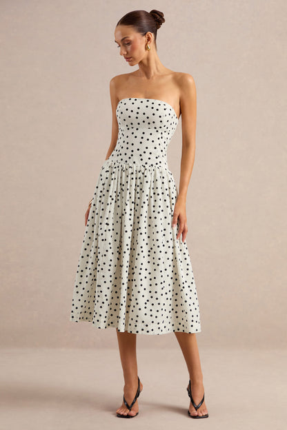 Triumph | Robe midi bandeau à imprimé à pois
