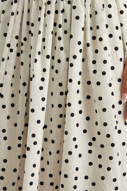 Triumph | Robe midi bandeau à imprimé à pois