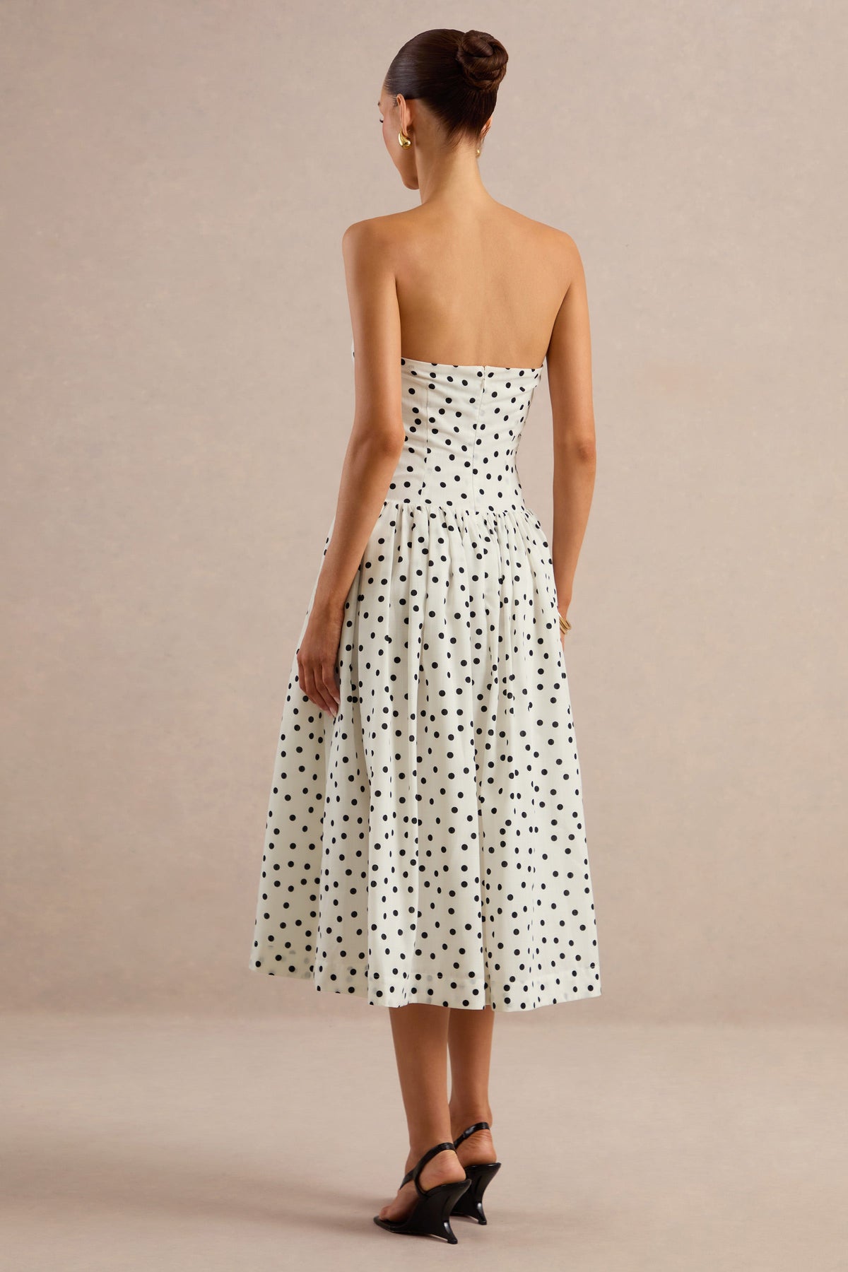Triumph | Robe midi bandeau à imprimé à pois