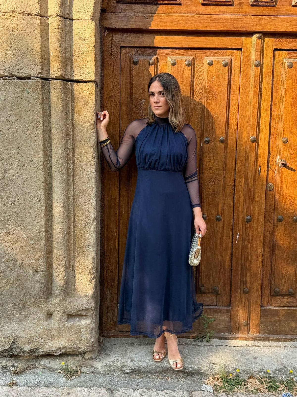Robe en tulle bleu marine | Olivia