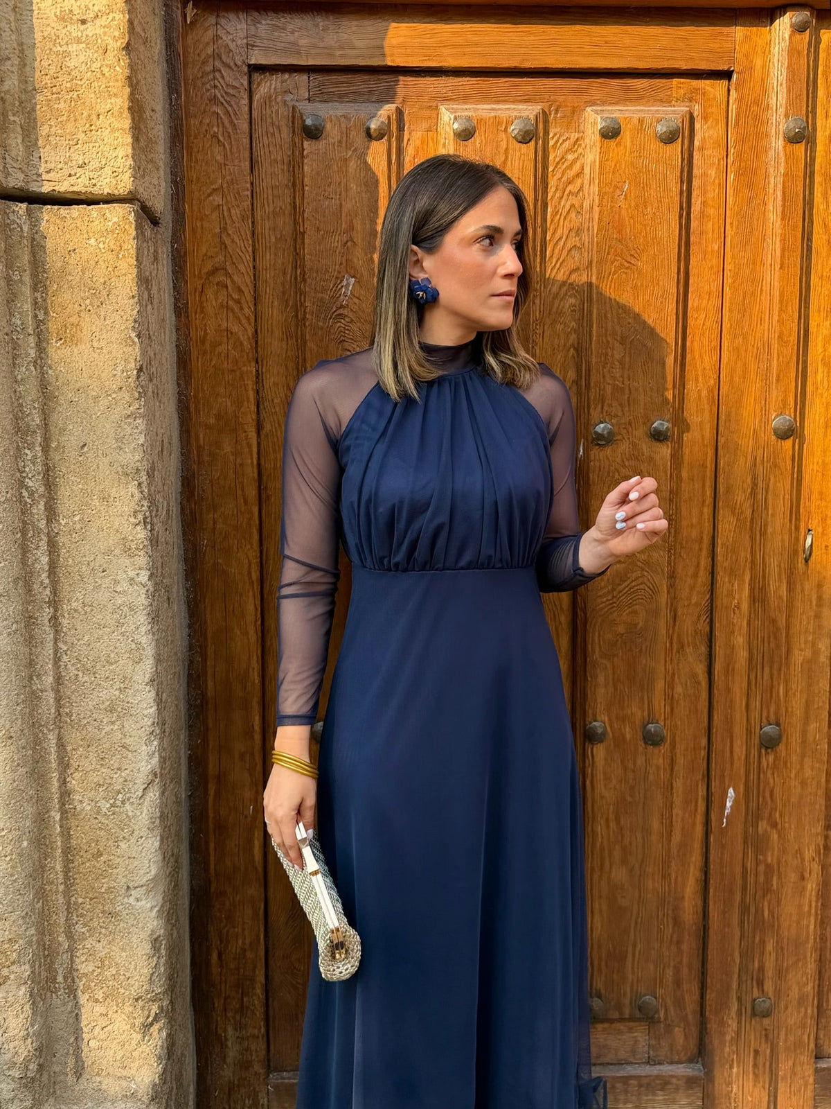 Robe en tulle bleu marine | Olivia