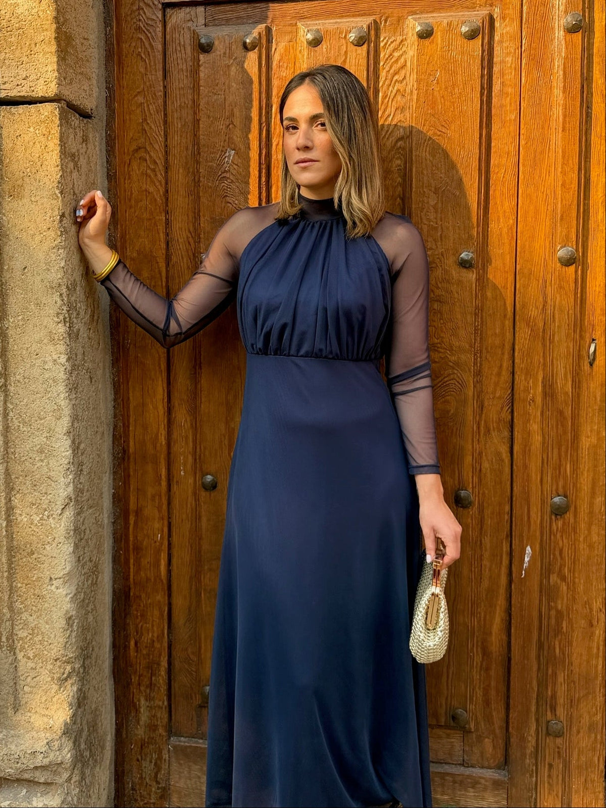 Robe en tulle bleu marine | Olivia