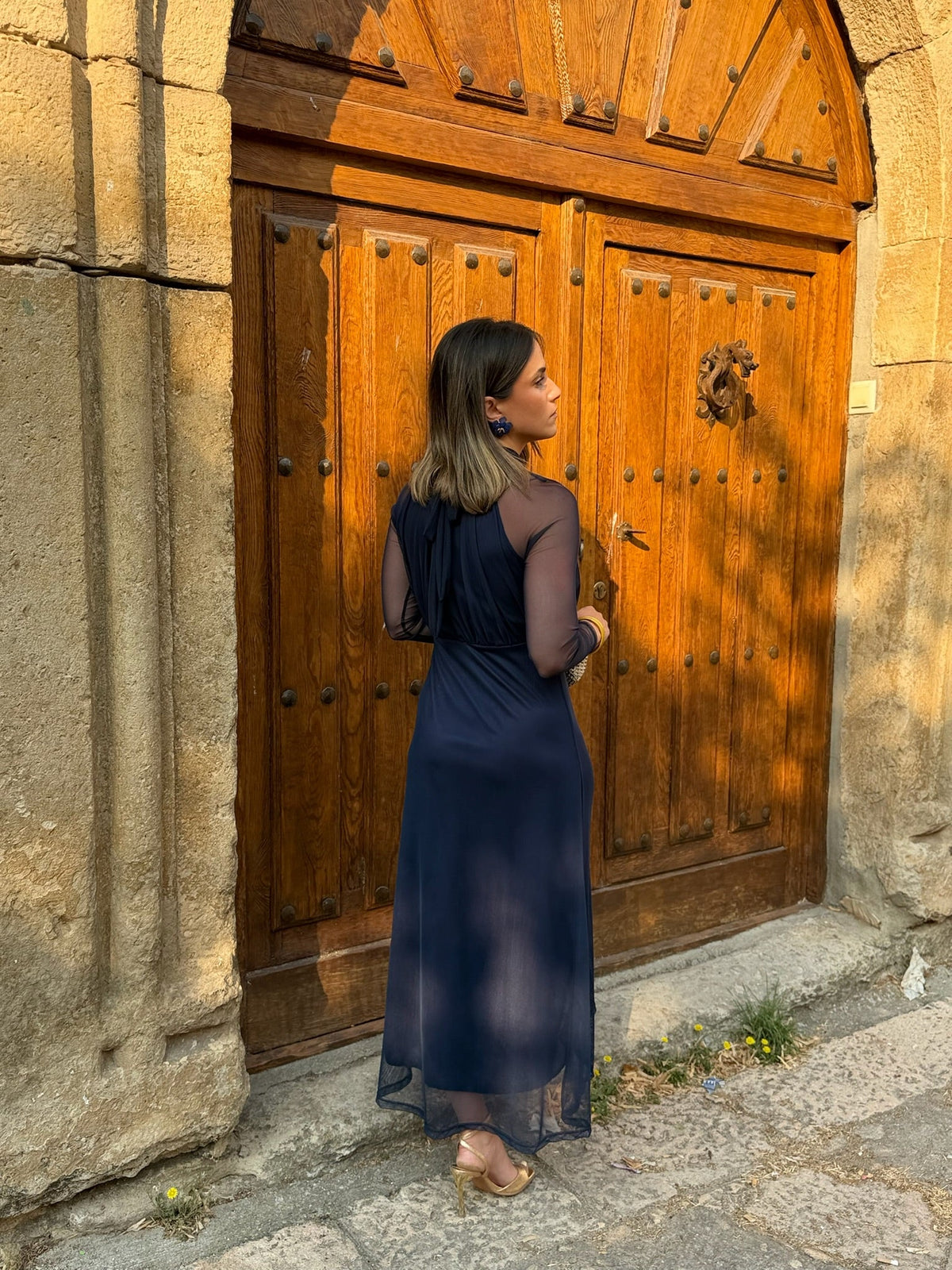 Robe en tulle bleu marine | Olivia