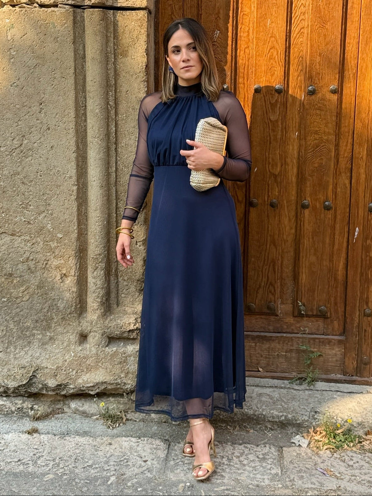 Robe en tulle bleu marine | Olivia