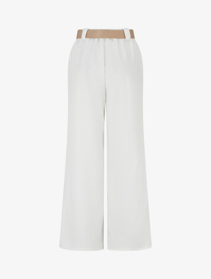 Pantalon ample à rayures - Blanc