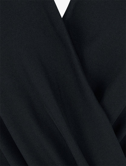 Combinaison ample sans manches à col cache-cœur - Noir