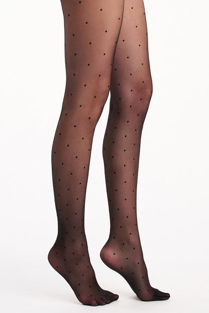Levante | Collants transparents à pois Sienna