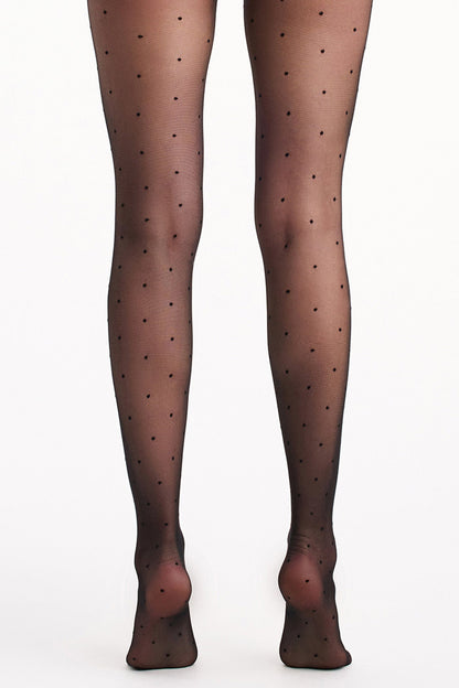 Levante | Collants transparents à pois Sienna